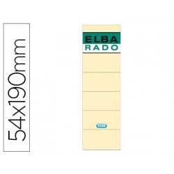 ETIQUETAS ADHESIVAS ELBA LOMERA COLOR HUESO 54X190 MM PACK DE 10 UNIDADES