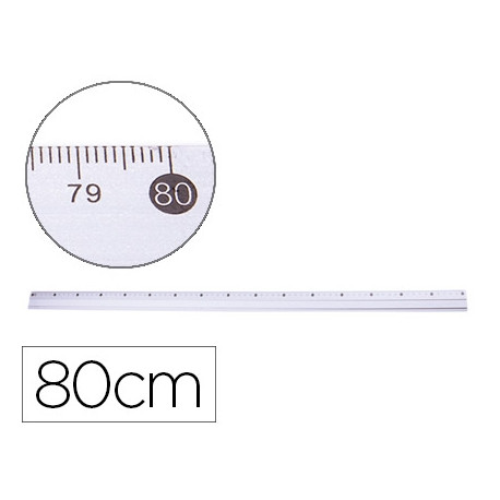 REGLA Q-CONNECT METALICA ALUMINIO 80 CM REGLA Q-CONNECT METALICA ALUMINIO 80 CM