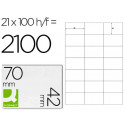 ETIQUETA ADHESIVA Q-CONNECT KF10648 TAMA¾O 70X42 MM FOTOCOPIADORA LASER INK-JET  DIN A4