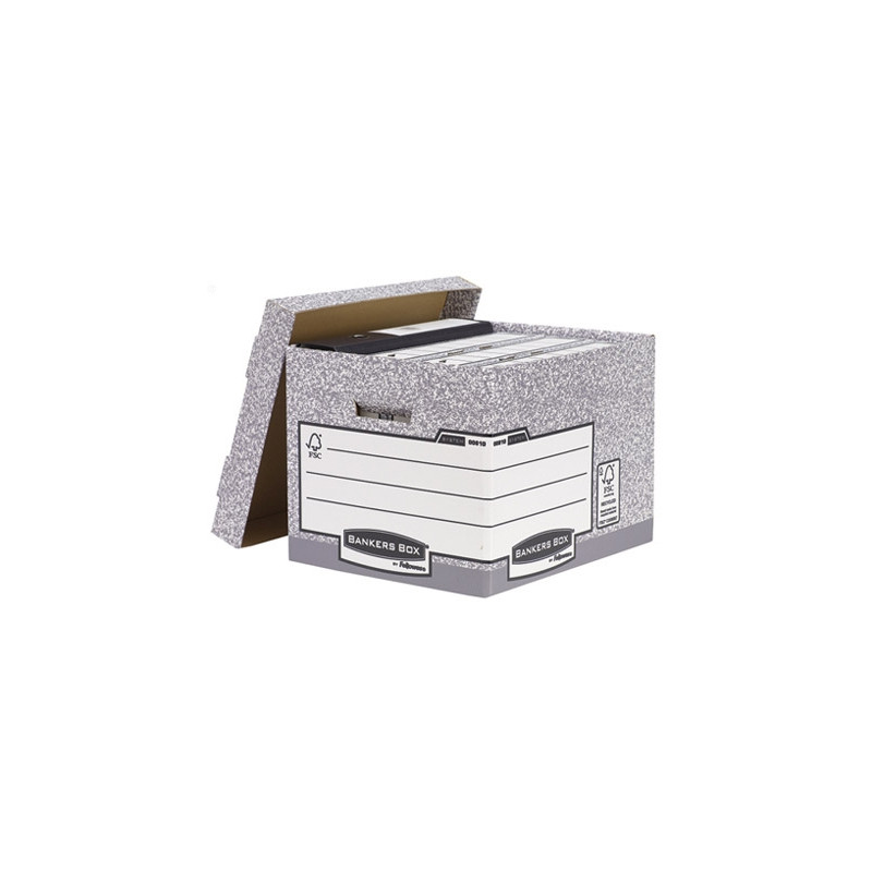 CAJON FELLOWES CARTON RECICLADO PARA ALMACENAMIENTO DE ARCHIVO CAPACIDAD 4 CAJAS DE ARCHIVO TAMAÑO D