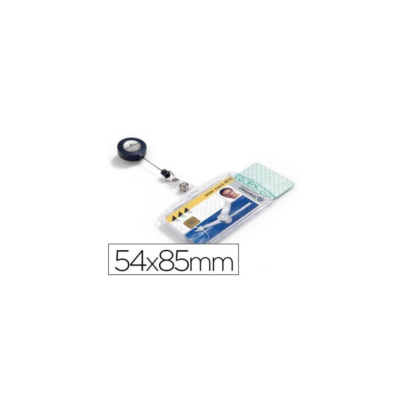IDENTIFICADOR CON CORDON EXTENSIBLE DURABLE DOBLE USO VERTICAL/HORIZONTAL 54X85 MM