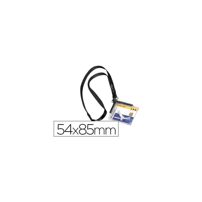 IDENTIFICADOR CON CORDON PLANO DURABLE ACRILICO DIAGONAL 54X85MM
