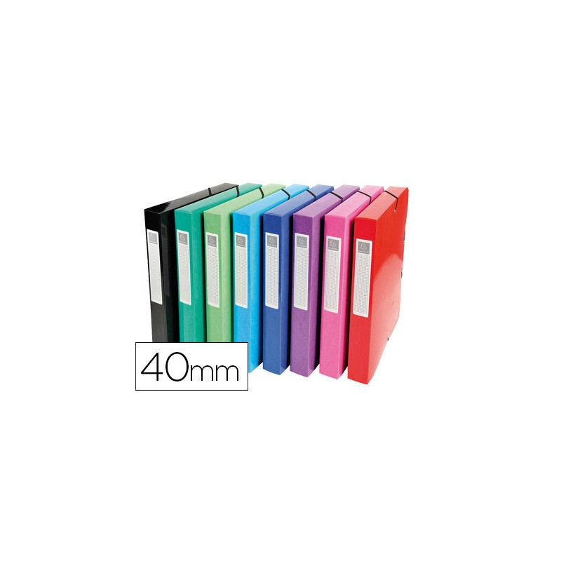 CARPETA PROYECTOS CARTON COMPACTO EXACOMPTA DIN A4 LOMO 40 MM 600 G/M2 COLORES SURTIDOS