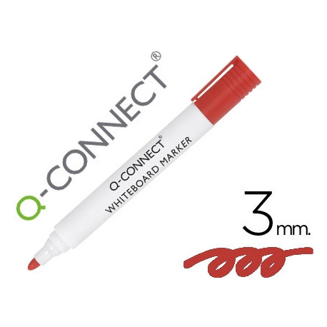 ROTULADOR Q-CONNECT PIZARRA BLANCA COLOR ROJO PUNTA REDONDA 3 MM ROTULADOR Q-CONNECT PIZARRA BLANCA COLOR ROJO PUNTA REDONDA 3 MM