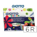ROTULADOR GIOTTO DECOR MATERIALS CAJA DE 6 COLORES SURTIDOS