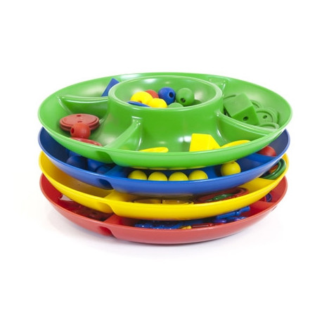 JUEGO MINILAND BANDEJA CLASIFICACION 5 COMPARTIMENTOS 26 CM DIAMETRO SET DE 4 BANDEJAS