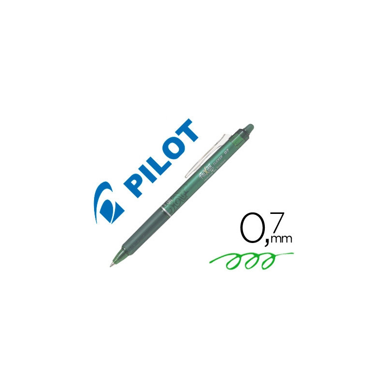 BOLIGRAFO PILOT FRIXION CLICKER BORRABLE 0,7 MM COLOR VERDE CLARO