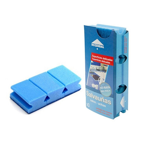 ESTROPAJO SALVAUÑAS AZUL BICAPA PACK DE 3 UNIDADES ESTROPAJO SALVAUÑAS AZUL BICAPA PACK DE 3 UNIDADES