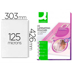BOLSA DE PLASTIFICAR Q-CONNECT 303 X 426 MM 125 MC DIN A3 