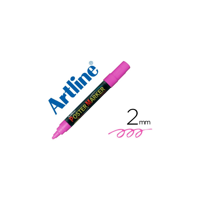 ROTULADOR ARTLINE POSTER MARKER EPP-4-ROS FLU PUNTA REDONDA 2 MM COLOR ROSA FLUOR