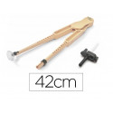 COMPAS PARA ENCERADO FAIBO DE PLASTICO IMITACION MADERA CON ADAPTADOR 42 CM