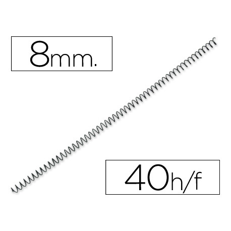 ESPIRAL METALICO Q-CONNECT 56 4:1 8MM 1MM ESPIRAL METALICO Q-CONNECT 56 4:1 8MM 1MM