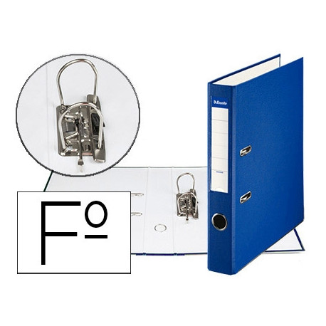 ARCHIVADOR DE PALANCA ESSELTE CARTON FORRADO PVC FOLIO LOMO DE 50 MM CON RADO AZUL ARCHIVADOR DE PALANCA ESSELTE CARTON FORRADO PVC FOLIO LOMO DE 50 MM CON RADO AZUL