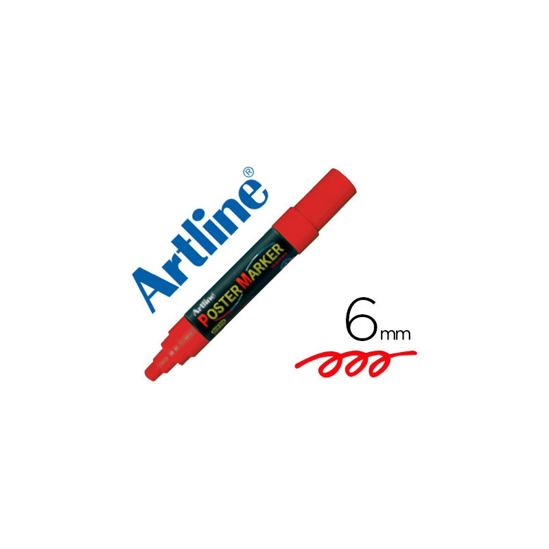 ROTULADOR ARTLINE POSTER MARKER EPP-6-ROJ PUNTA REDONDA 6 MM COLOR ROJO