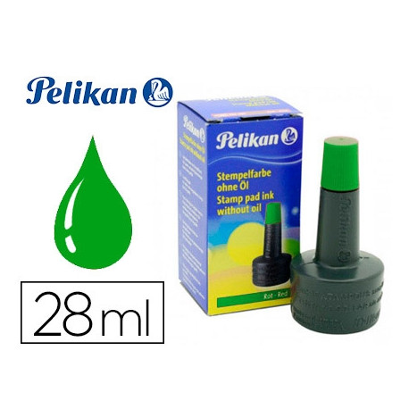 TINTA TAMPON PELIKAN VERDE BOTE 28 ML