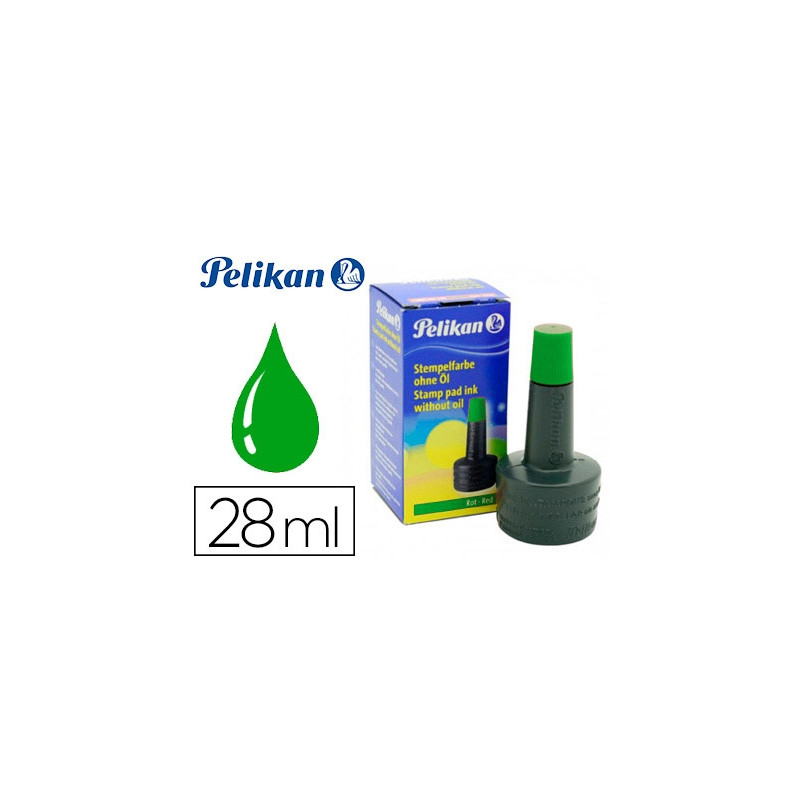 TINTA TAMPON PELIKAN VERDE BOTE 28 ML