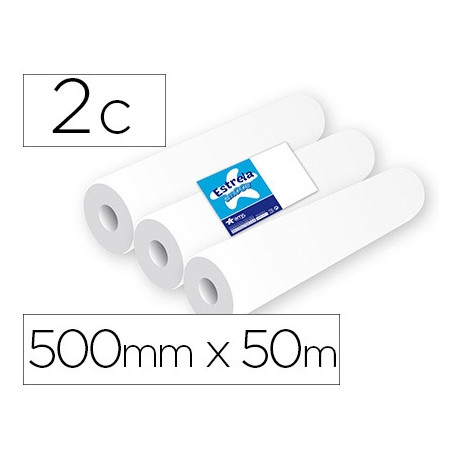 ROLLO PAPEL PARA CAMILLAS AMOOS 2 CAPAS 67 SERVICIOS 500 MM X 50 M