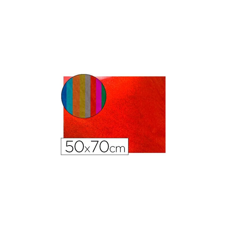 GOMA EVA LIDERPAPEL 50X70 CM ESPESOR 2 MM METALIZADA ROJO