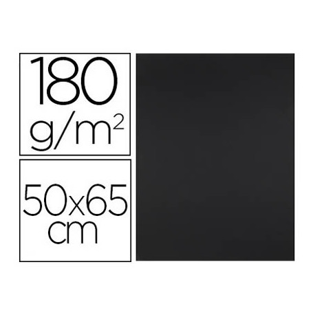 CARTULINA LIDERPAPEL 50X65 CM 180G/M2 NEGRO PAQUETE DE 25 HOJAS CARTULINA LIDERPAPEL 50X65 CM 180G/M2 NEGRO PAQUETE DE 25 HOJAS