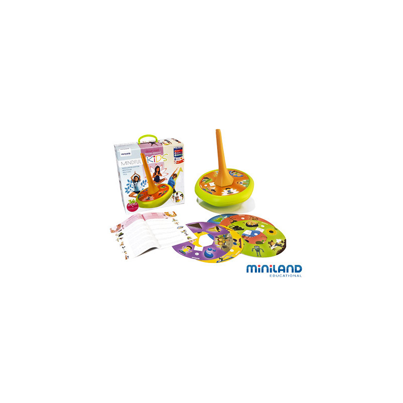 JUEGO DIDACTICO MINILAND MINDFULNES CON PEONZA GIGANTE Y GUIA DE EJERCICIOS