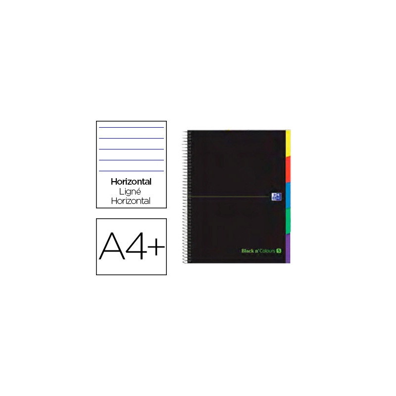 CUADERNO ESPIRAL OXFORD EBOOK 5 TAPA EXTRADURA DIN A4+ 120 H HORIZONTAL COLORES SURTIDOS TOUCH