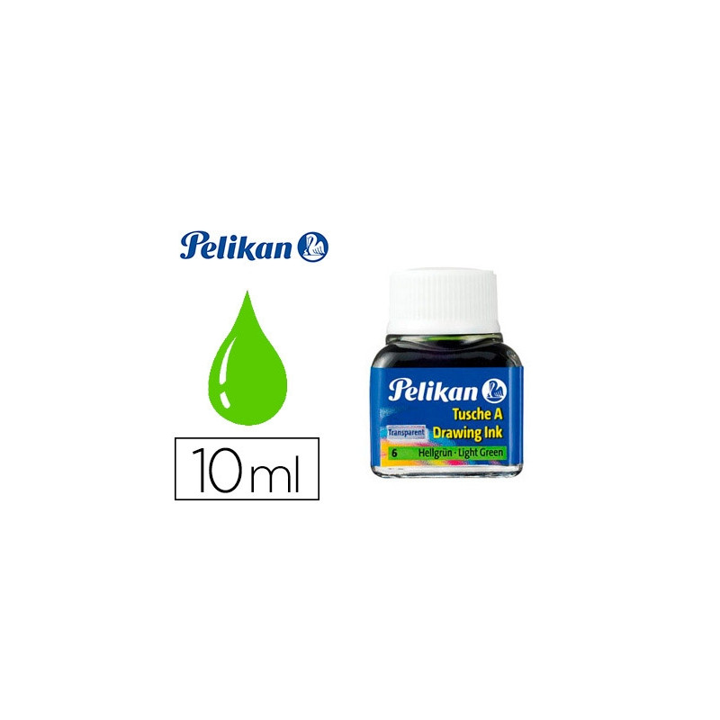 TINTA CHINA PELIKAN VERDE CLARO BOTE DE 10 ML