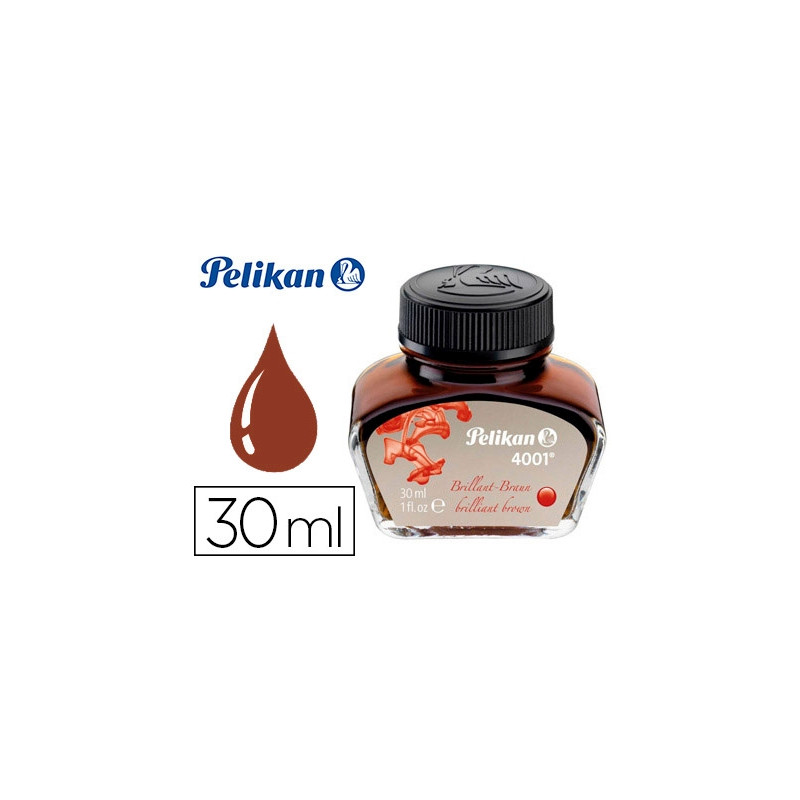 TINTA ESTILOGRAFICA PELIKAN 4001 MARRON BRILLANTE BOTE 30 ML