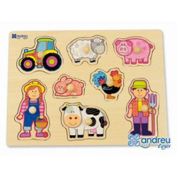 PUZZLE ANDREUTOYS MADERA GRANJA 8 PIEZAS