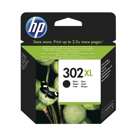 INK-JET HP 302XL DESKJET 1110 / 2130 / 3630 OFFICEJET 3830 / 4650 ENVY 4520 NEGRO 480 PAG