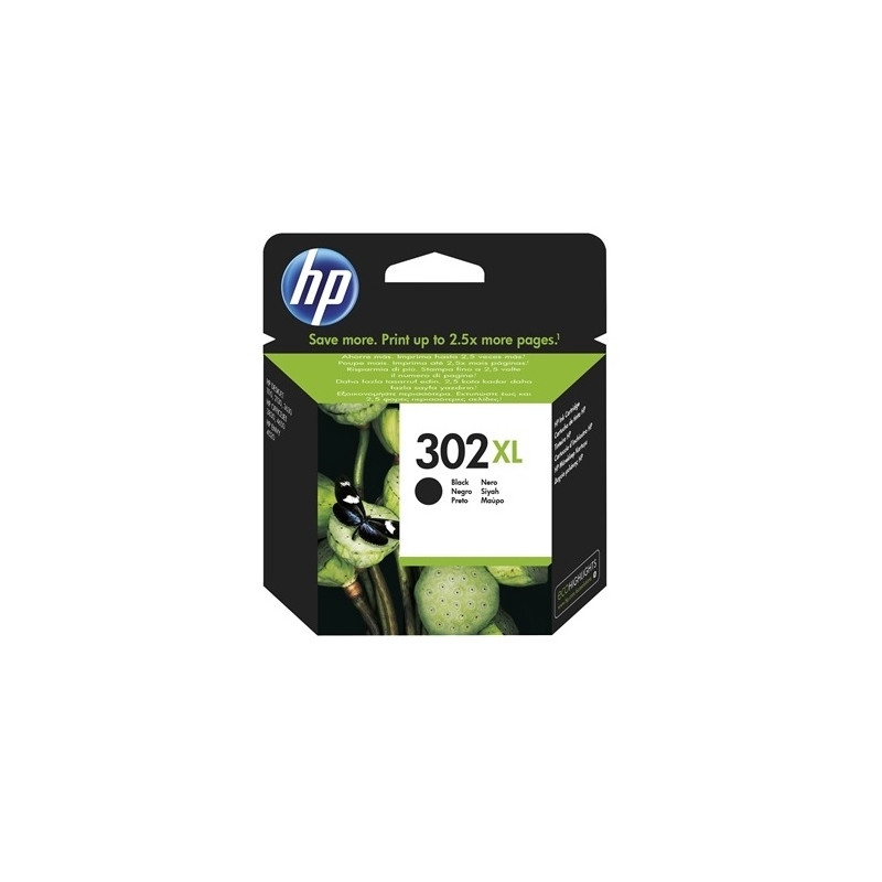 INK-JET HP 302XL DESKJET 1110 / 2130 / 3630 OFFICEJET 3830 / 4650 ENVY 4520 NEGRO 480 PAG