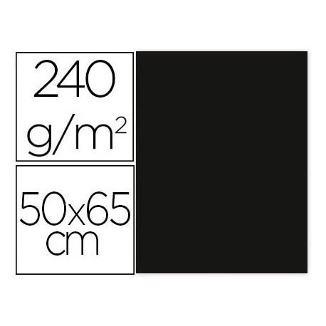 CARTULINA LIDERPAPEL 50X65 CM 240G/M2 NEGRO PAQUETE DE 25 HOJAS CARTULINA LIDERPAPEL 50X65 CM 240G/M2 NEGRO PAQUETE DE 25 HOJAS
