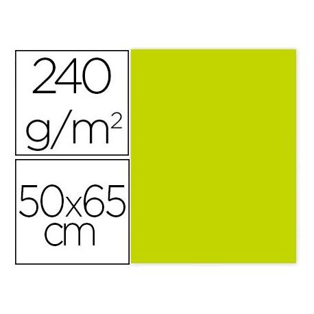 CARTULINA LIDERPAPEL 50X65 CM 240G/M2 VERDE HIERBA PAQUETE DE 25 HOJAS CARTULINA LIDERPAPEL 50X65 CM 240G/M2 VERDE HIERBA PAQUETE DE 25 HOJAS