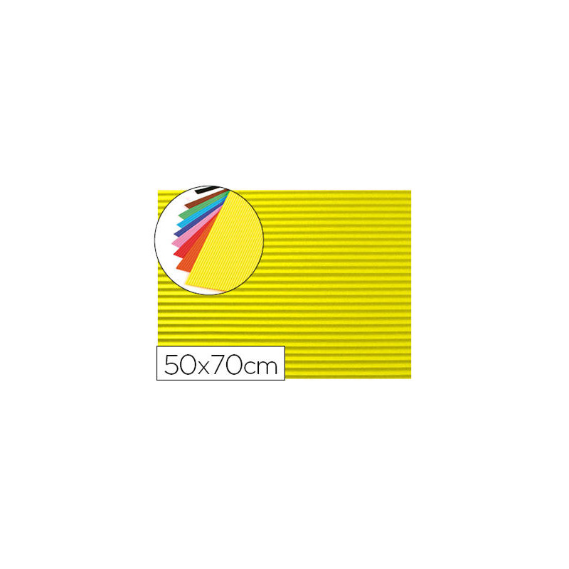 GOMA EVA ONDULADA LIDERPAPEL 50X70CM 2,2MM DE ESPESOR AMARILLO