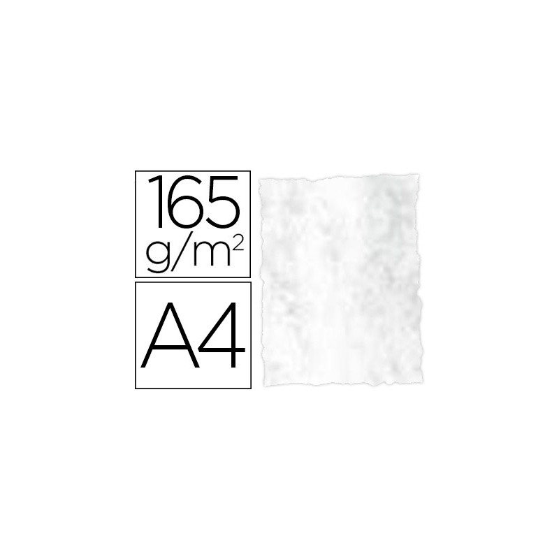 PAPEL COLOR LIDERPAPEL PERGAMINO CON BORDES A4 165GR GRIS PACK DE 25 HOJAS