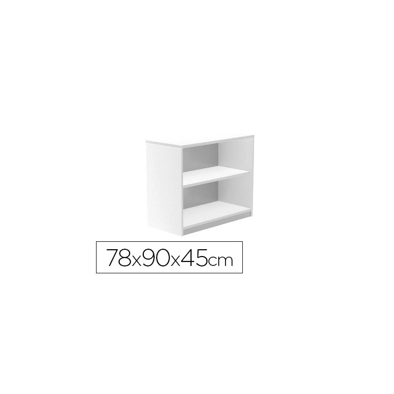 ARMARIO ROCADA CON DOS ESTANTES SERIE STORE 78X90X45 CM ACABADO AW04 BLANCO/BLANCO