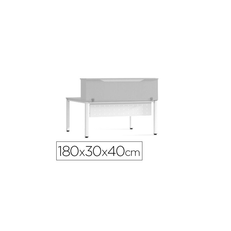 MOSTRADOR DE ALTILLO ROCADA VALIDO PARA MESAS WORK METAL EXECUTIVE 180X30X40 CM ACABADO AN02 GRIS/GR