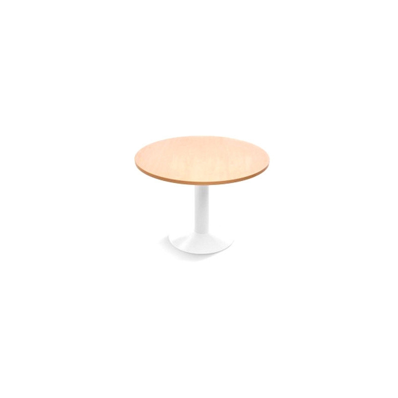 MESA DE REUNION ROCADA MEETING 3005ATW04 ESTRUCTURA COLUMNA ACERO BLANCO TABLERO MADERA BLANCO 100 C