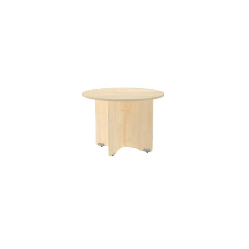 MESA DE REUNION ROCADA MEETING 3006AA01 ESTRUCTURA MADERA HAYA EN ASPAS TABLERO HAYA 120 CM DIAMETRO