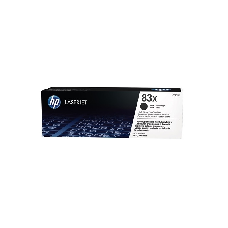 TONER HP CF283X LASERJET PRO MFP M201N/MFP M201DW/MFP M225 ALTA CAPACIDAD NEGRO 2200 PAG