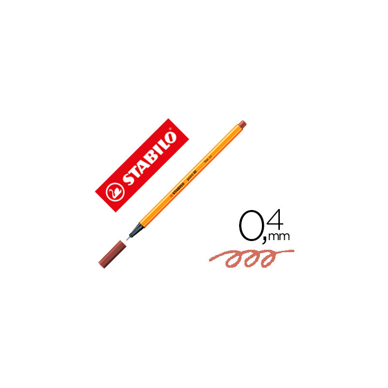 ROTULADOR STABILO PUNTA DE FIBRA POINT 88 SIENA TOSTADO PUNTA FINA 0,4MM