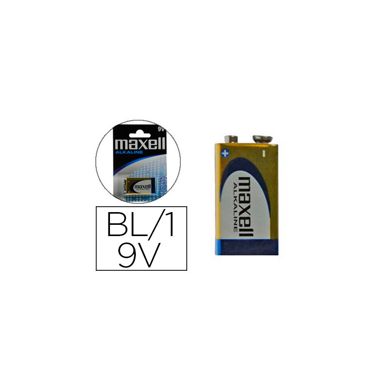 PILA MAXELL ALCALINA 9V LR09 BLISTER DE 1 UNIDAD