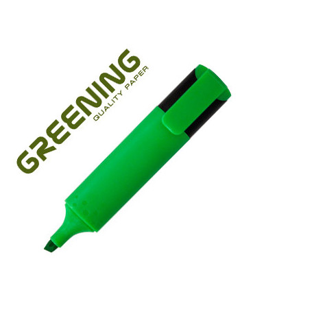 ROTULADOR GREENING FLUORESCENTE PUNTA BISELADA VERDE ROTULADOR GREENING FLUORESCENTE PUNTA BISELADA VERDE