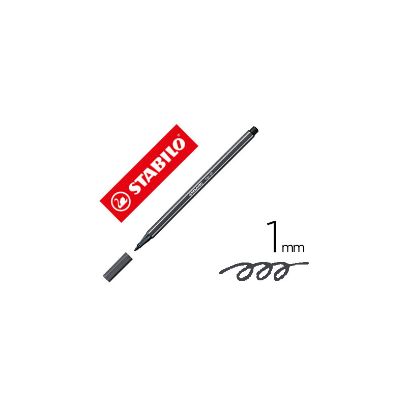 ROTULADOR STABILO ACUARELABLE PEN 68 GRIS PAYNES PUNTA GRUESA 1MM