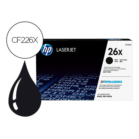 TONER HP 26X LASERJET PRO M402 / MFP M426 NEGRO 9000 PAGINAS TONER HP 26X LASERJET PRO M402 / MFP M426 NEGRO 9000 PAGINAS