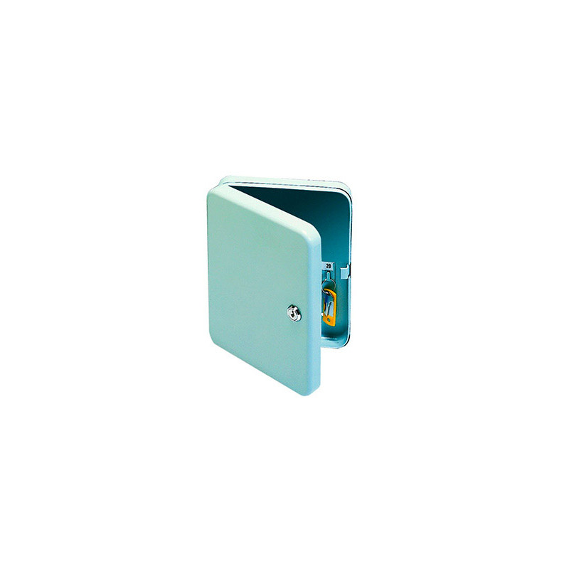ARMARIO METALICO PORTALLAVES Q-CONNECT CHAPA DE ACERO CERRADURA DE SEGURIDAD 200X160X60 MM PARA 20 L
