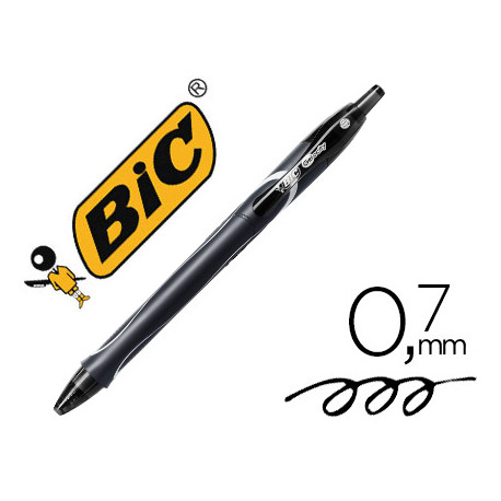 BOLIGRAFO BIC GELOCITY QUICK DRY RETRACTIL TINTA GEL NEGRO PUNTA DE 0,7 MM BOLIGRAFO BIC GELOCITY QUICK DRY RETRACTIL TINTA GEL NEGRO PUNTA DE 0,7 MM