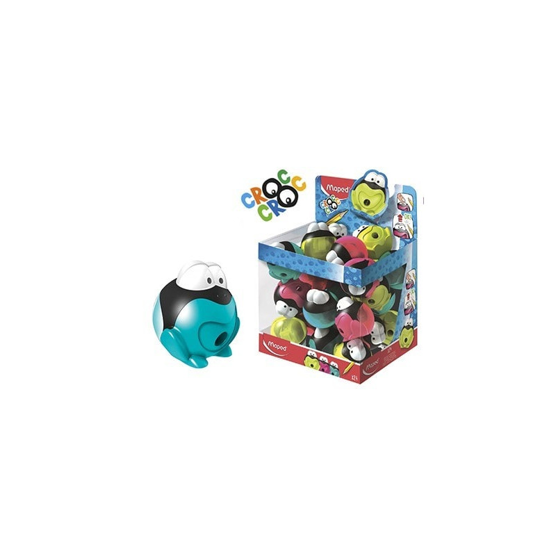 SACAPUNTAS MAPED PLASTICO CROC CROC SIGNAL CON DEPOSITO 1 USO COLORES SURTIDOS