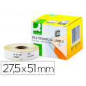 ETIQUETA ADHESIVA REMOVIBLE Q-CONNECT KF18534 COMPATIBLE DYMO 11355 TAMAÑO 27,5X51 MM CAJA CON 500 E