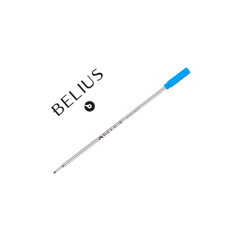 RECAMBIO BOLIGRAFO BELIUS CON ROSCA AZUL CAJA 3 UNIDADES