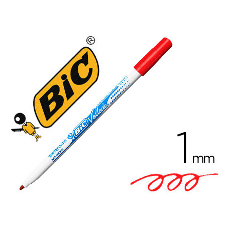 ROTULADOR BIC VELLEDA FINO PARA PIZARRA ROJO PUNTA REDONDA 1 MM ROTULADOR BIC VELLEDA FINO PARA PIZARRA ROJO PUNTA REDONDA 1 MM
